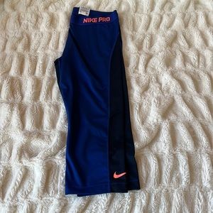 Nike pro blue dry fit leggings size XL
